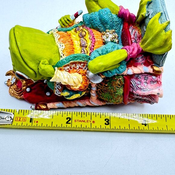 King Ribbit Camelot Frogs Sculpture Collection By Hamilton 1996 Hand-Painted - Picture 2 of 9